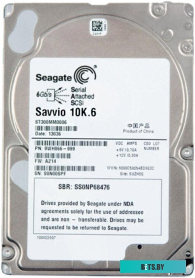 Жесткий диск Seagate Savvio 10K.6 300GB (ST300MM0006)