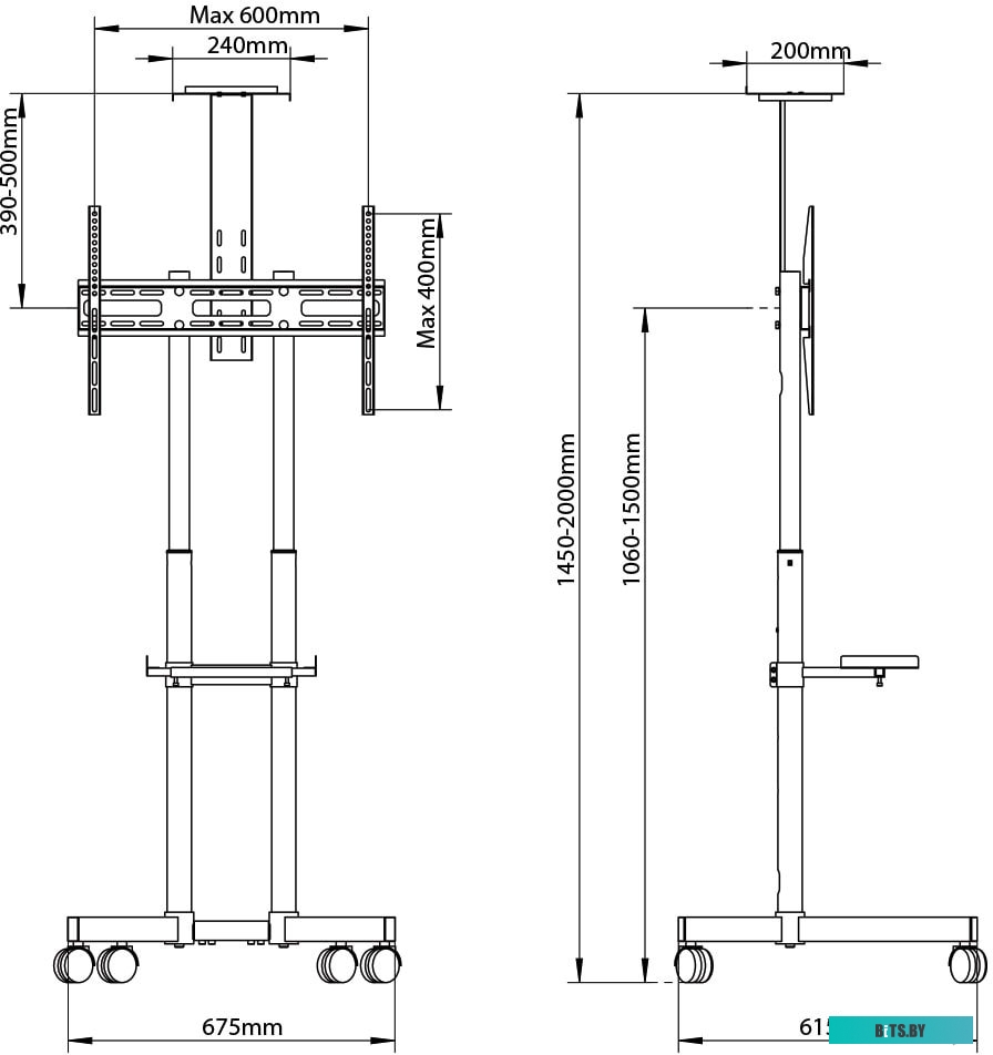 Кронштейн Arm Media PT-Stand-8 (черный)