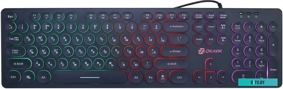 Клавиатура Oklick 420MRL (черный) <1091226>
