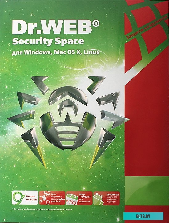 Dr.Web Security Space, 1 ПК 12 мес. [CHW-BK-12M-1-A3], карта