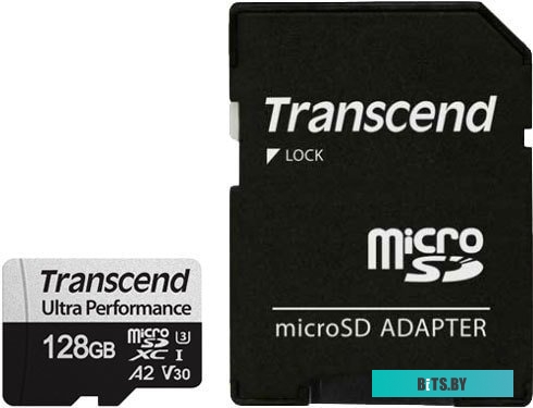 Карта памяти Transcend microSDXC 340S 128GB (с адаптером) <TS128GUSD340S>