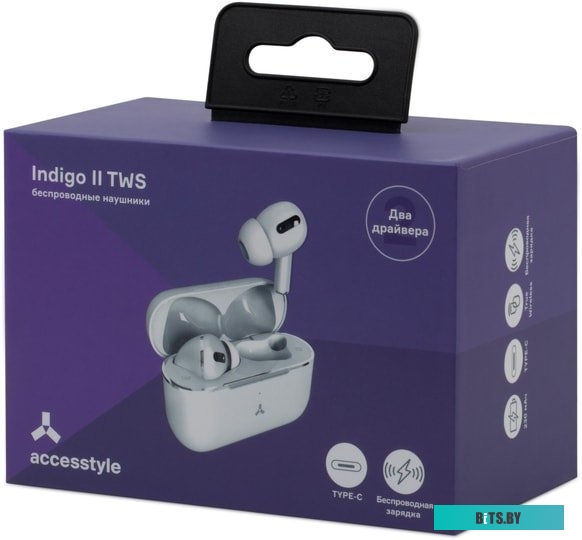 Наушники AccesStyle Indigo II TWS (белый)