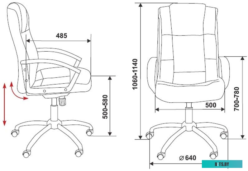Офисное кресло (Стул) Бюрократ T-800N (черный) <T-800N/BLACK>