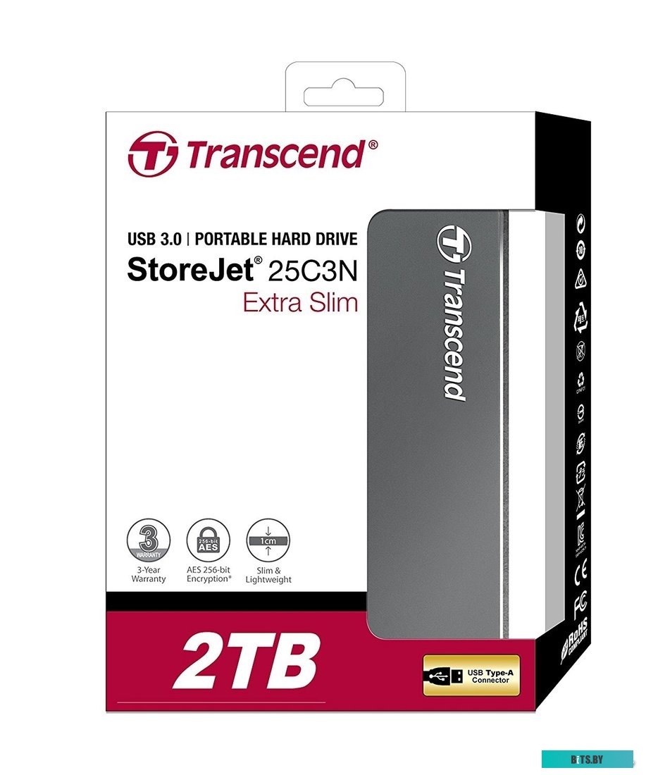 Внешний жесткий диск Transcend StoreJet 25C3 2TB [TS2TSJ25C3N]