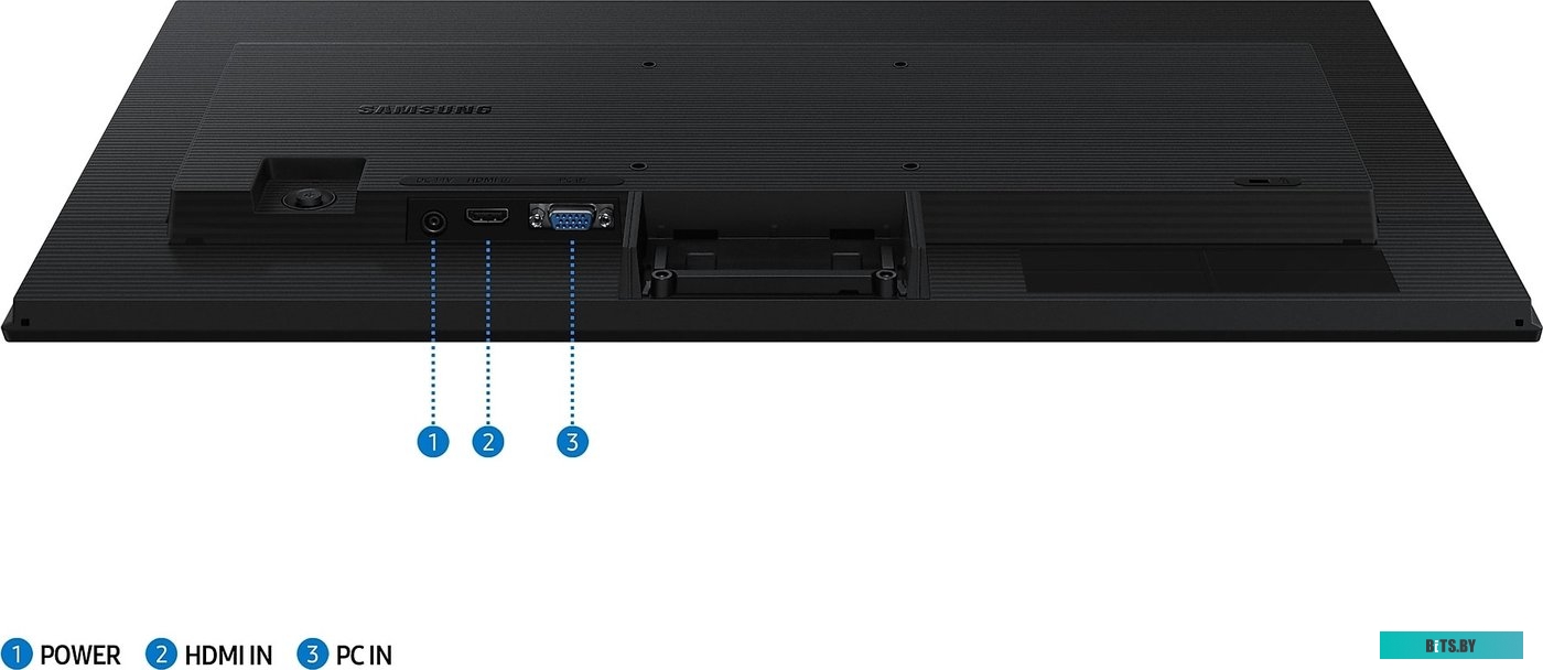 Монитор Samsung 23.8" S24D300GAI, 16:9, IPS, FHD, 5ms, 250cd, 100Hz, VGA, HDMI LS24D300GAIXCI