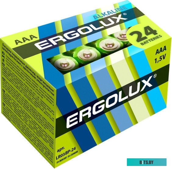 Ergolux Alkaline AAA 24 шт. LR03 BP-24