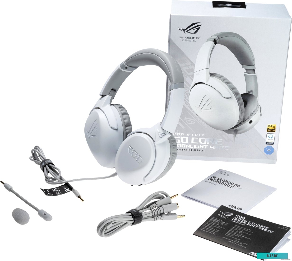 Наушники (Гарнитура) Asus ROG Strix Go Core Moonlight White <90YH0381-B1UA00>