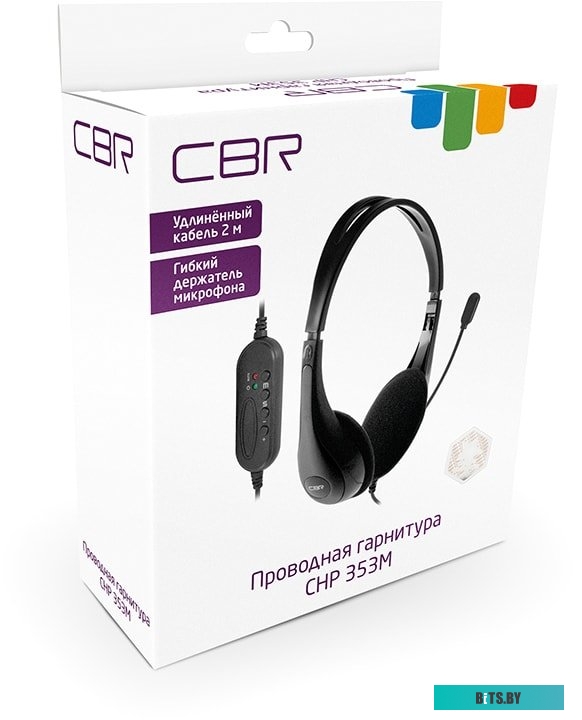 Наушники (Гарнитура) CBR 353M (черный)