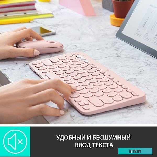 Клавиатура Logitech Multi-Device K380 Bluetooth (розовый) <920-010569>