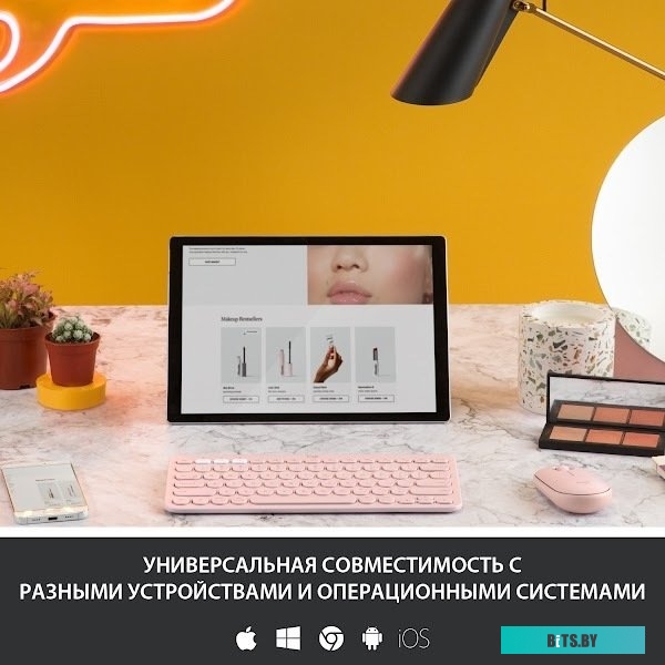 Клавиатура Logitech Multi-Device K380 Bluetooth (розовый) <920-010569>