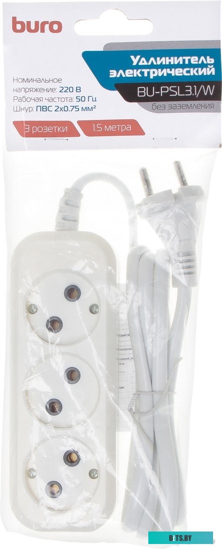 Сетевой фильтр (удлинитель) Buro BU-PSL3.1/W