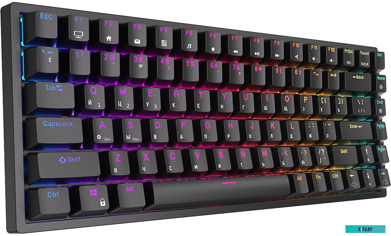 Клавиатура Royal Kludge RK84 RGB (черный, RK Red)