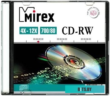 Компакт-диск Mirex CD-RW 700Mb 12х UL121002A8S