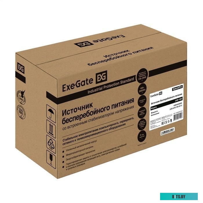Источник бесперебойного питания ExeGate SpecialPro UNB-1000.LED.AVR.1SH.2C13 EX292781RUS