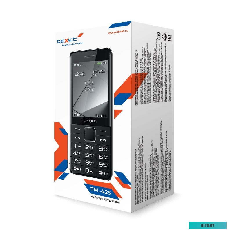 Мобильный телефон TeXet TM-425 (черный)