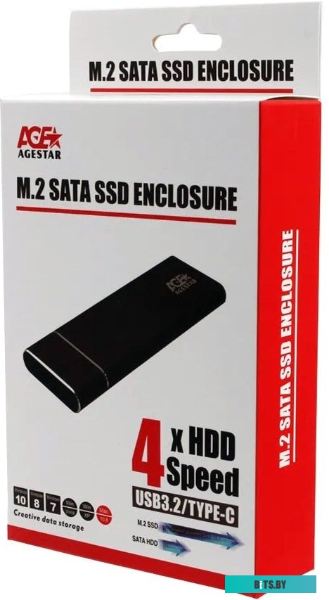 Бокс для жесткого диска Agestar 3UBNF5C (черный)