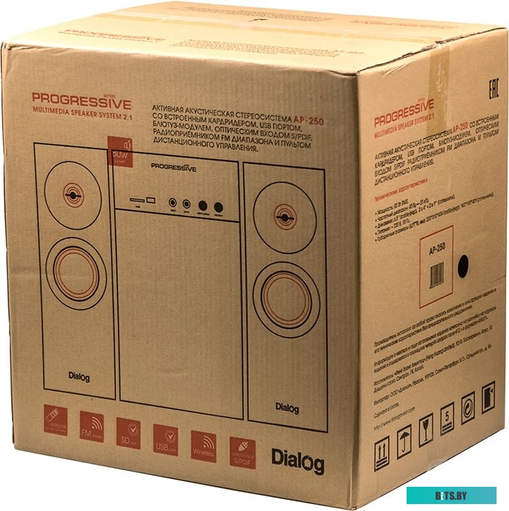Компьютерные колонки Dialog Progressive AP-250 (черный) <AP-250 Black>