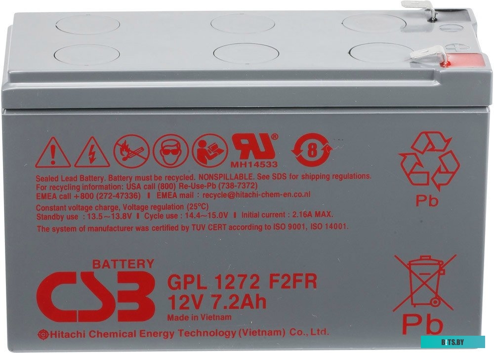 Аккумулятор для ИБП CSB Battery GPL1272 F2FR (12В/7.2 А·ч) <7608>
