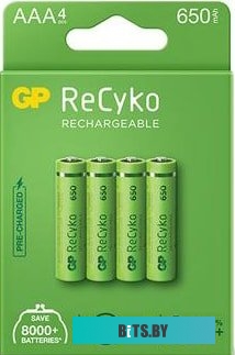 Аккумулятор GP ReCyko AAA 650mAh 4шт <65AAAHCE-5EB4>