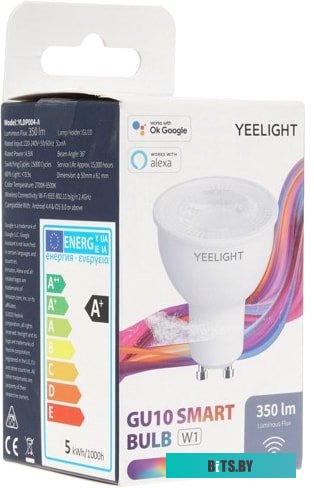 Светодиодная лампа Yeelight Smart Bulb W1 Multicolor YLDP004-A GU10 4.5 Вт