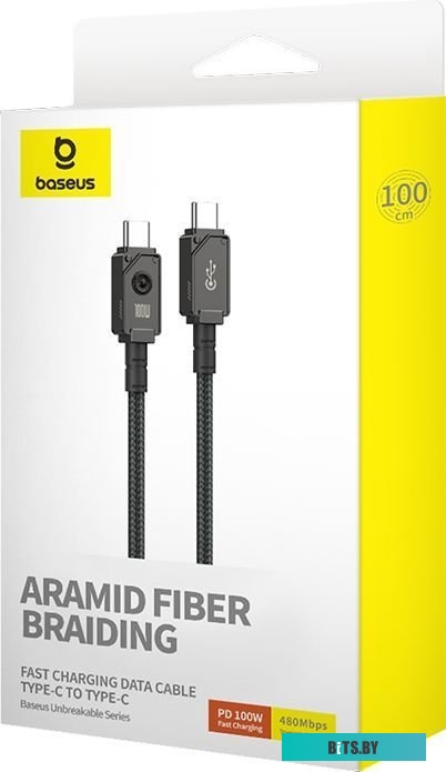 Кабель Baseus Unbreakable Series USB Type-C - USB Type-C (1 м, черный)