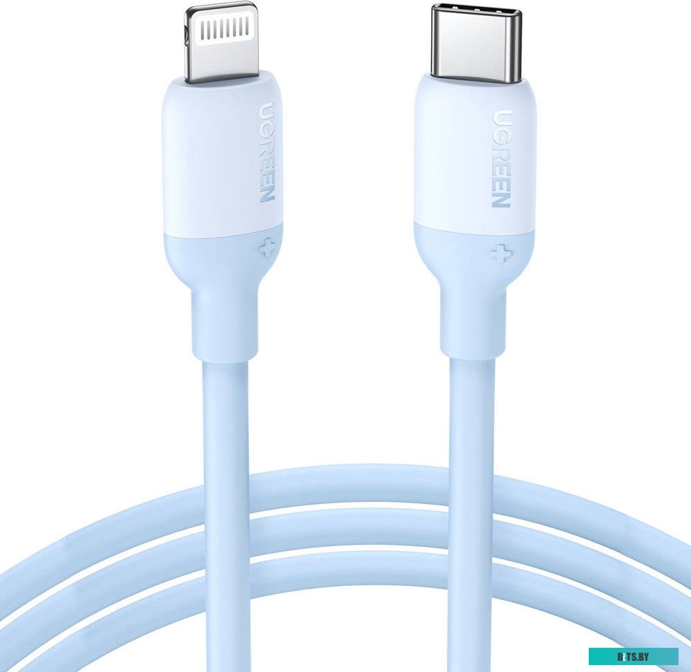 Кабель Ugreen US387 20313 USB Type-C - Lightning (1 м, голубой)