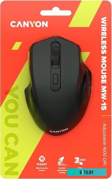 Мышь Canyon MW-15 (черный) <CNE-CMSW15B>