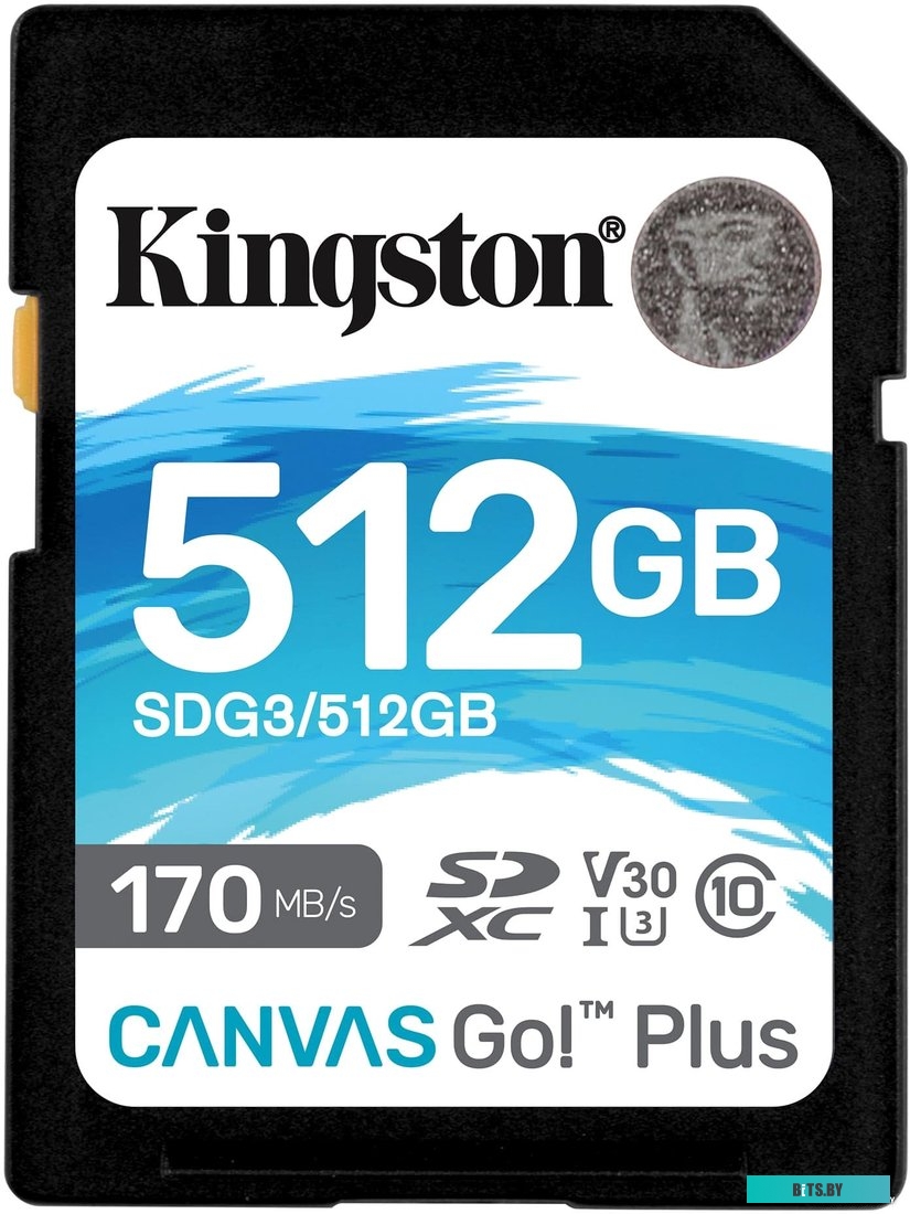 Карта памяти Kingston Canvas Go! Plus SDXC 512GB <SDG3/512GB>