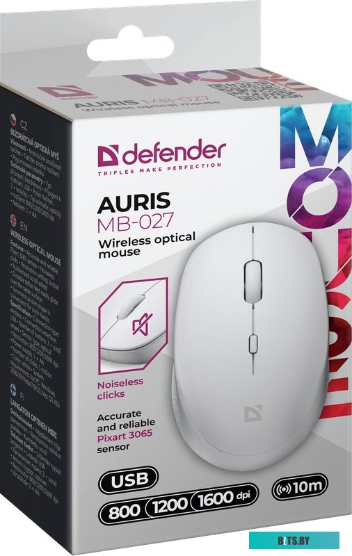 Мышь Defender Auris MB-027 (белый)