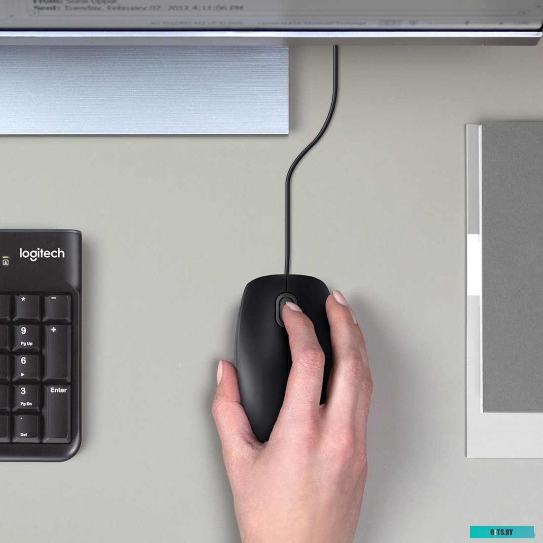 Мышь Logitech B100 Optical USB Mouse graphite