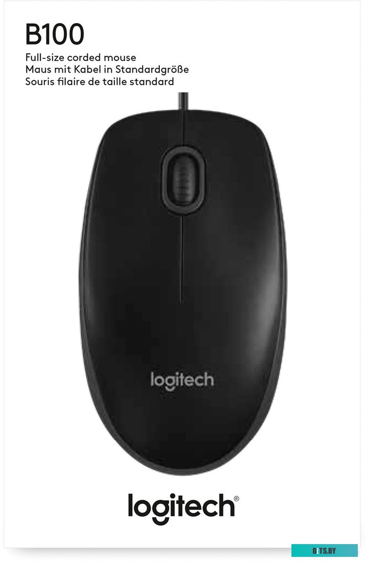 Мышь Logitech B100 Optical USB Mouse graphite