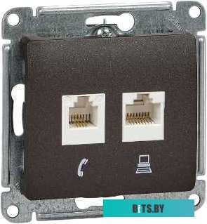 Розетка Schneider Electric Glossa GSL000885 (шоколад)