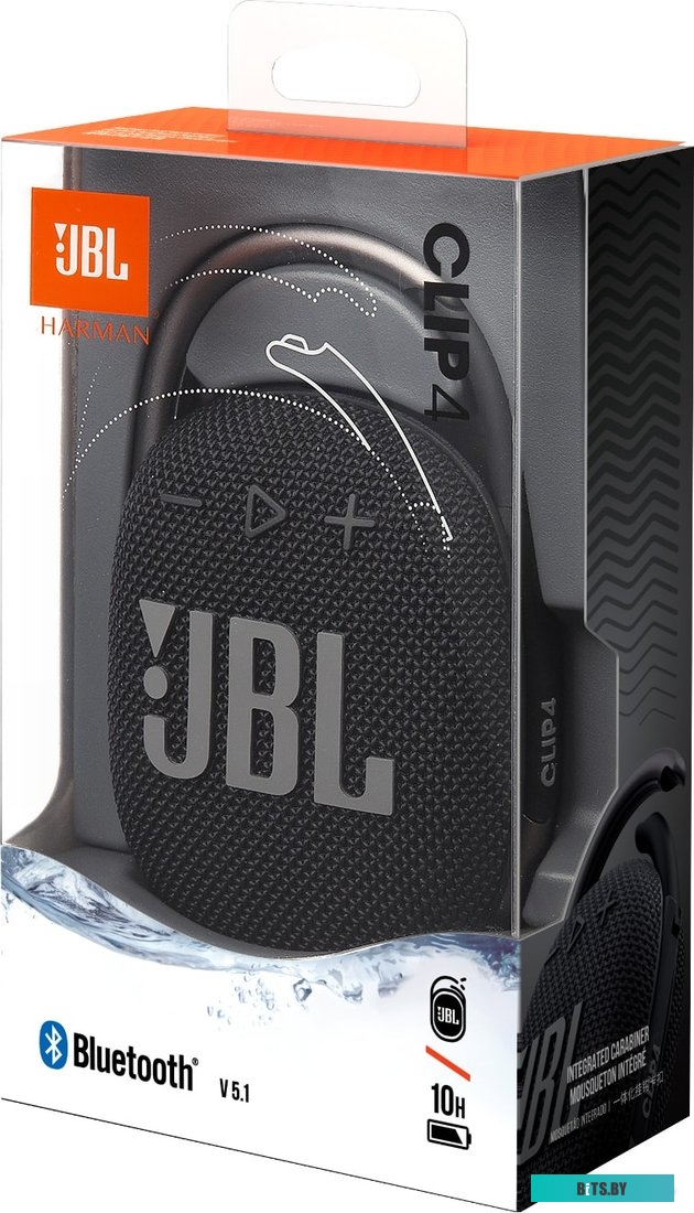 Портативная акустика JBL Clip 4 (черный) <JBLCLIP4BLK>
