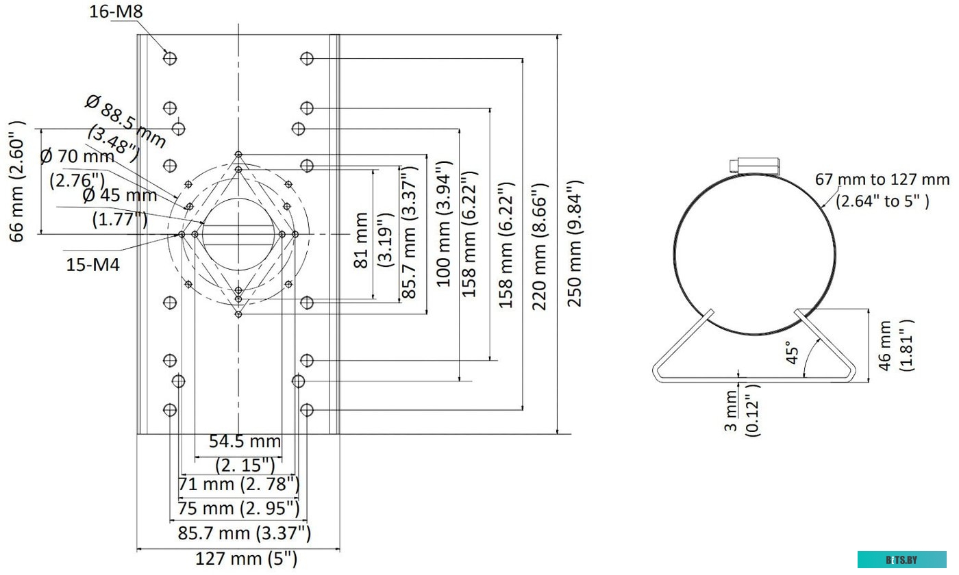 Кронштейн Hikvision DS-1275ZJ-SUS