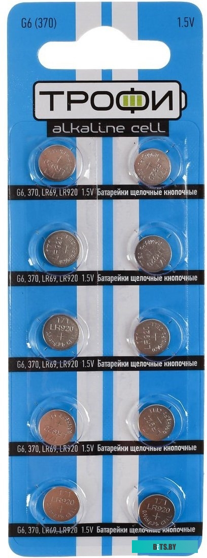 Батарейки Трофи LR69 10 шт. <C0035052>