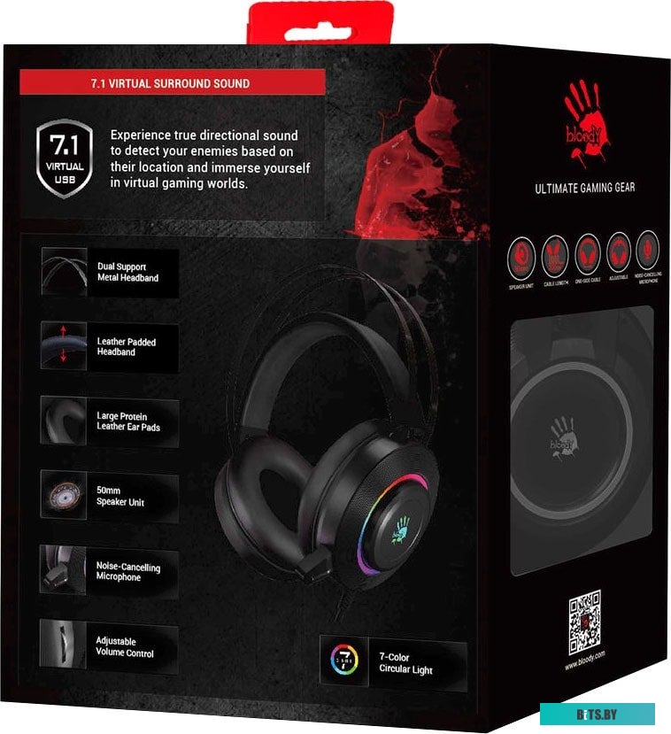Наушники (Гарнитура) A4Tech Bloody G521 (черный)
