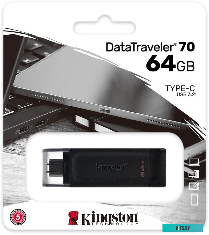 USB накопитель (Флешка) Kingston DataTraveler 70 64GB <DT70/64GB>