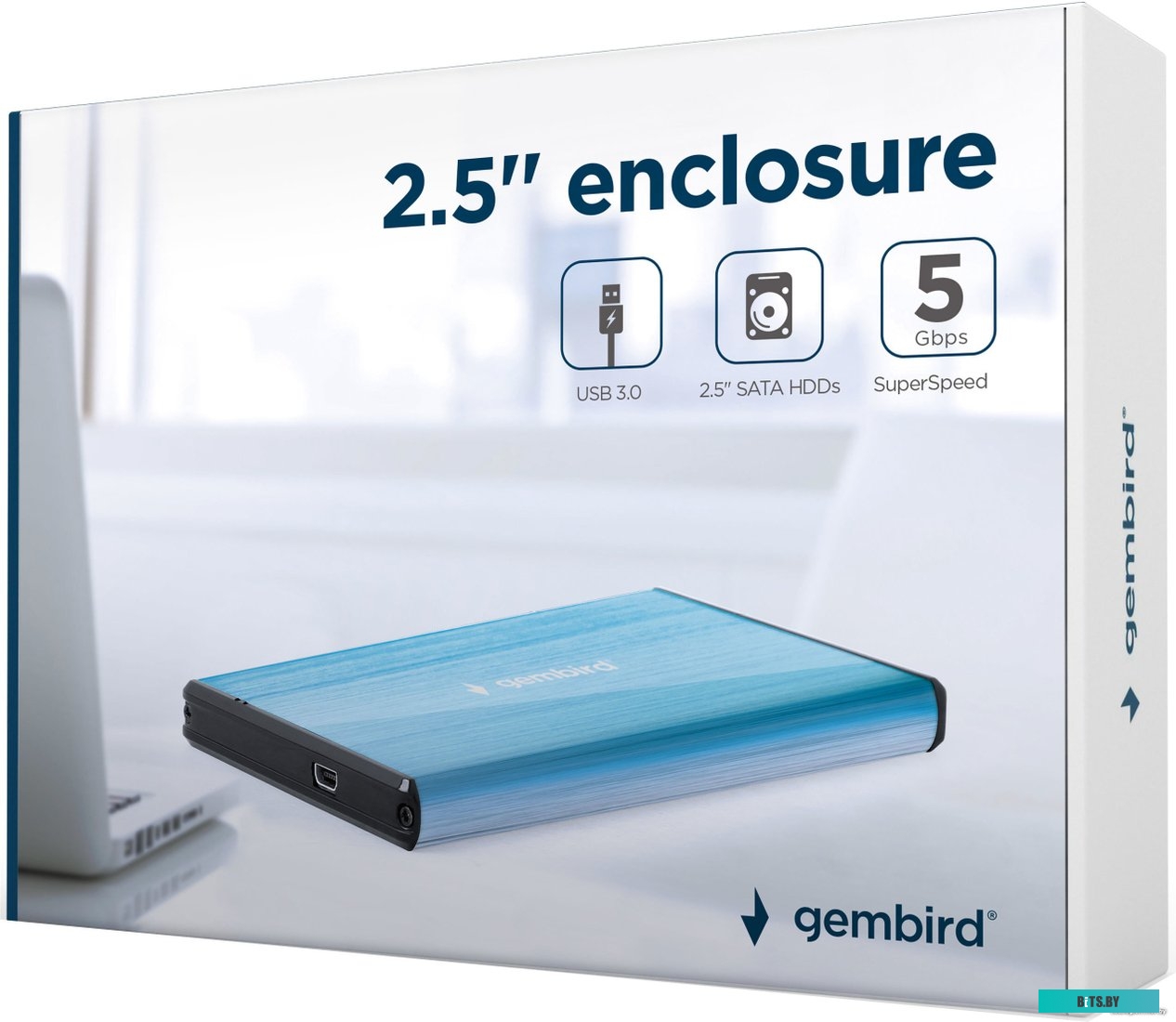 Бокс для жесткого диска Gembird EE2-U3S-3-B (синий)