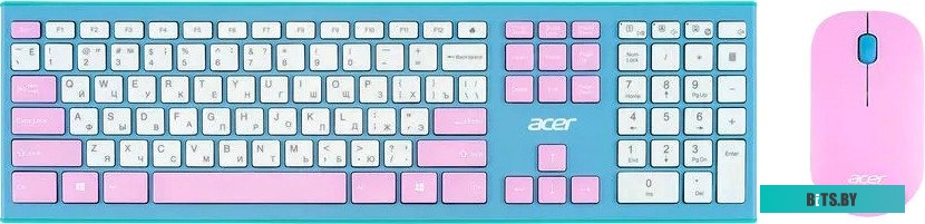 Клавиатура + мышь Acer OCC200 синий, интерфейс USB, беспроводной, slim-дизайн, Multimedia клавиши (ZL.ACCEE.002)