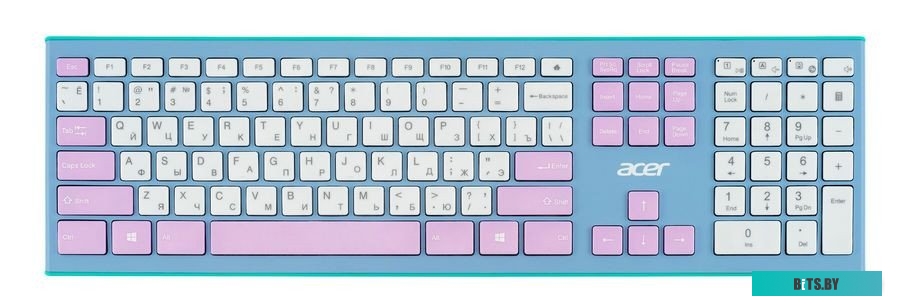 Клавиатура + мышь Acer OCC200 синий, интерфейс USB, беспроводной, slim-дизайн, Multimedia клавиши (ZL.ACCEE.002)