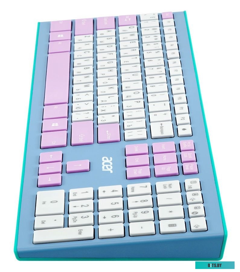 Клавиатура + мышь Acer OCC200 синий, интерфейс USB, беспроводной, slim-дизайн, Multimedia клавиши (ZL.ACCEE.002)