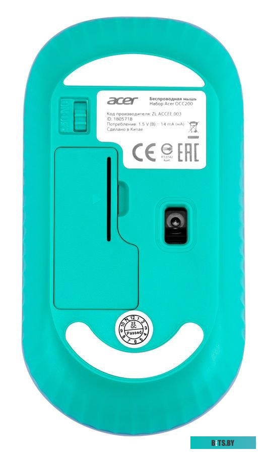 Клавиатура + мышь Acer OCC200 синий, интерфейс USB, беспроводной, slim-дизайн, Multimedia клавиши (ZL.ACCEE.002)