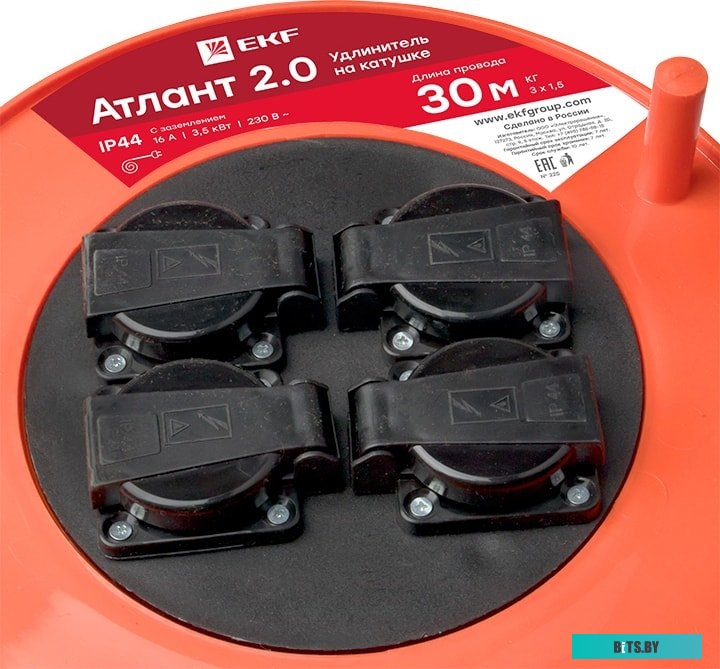 Сетевой фильтр (удлинитель) EKF PROxima Атлант 2.0 UKA02-16-315R-4-30-IP44