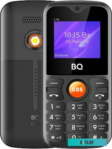 Мобильный телефон BQ-Mobile BQ-1853 Life (черный/оранжевый)