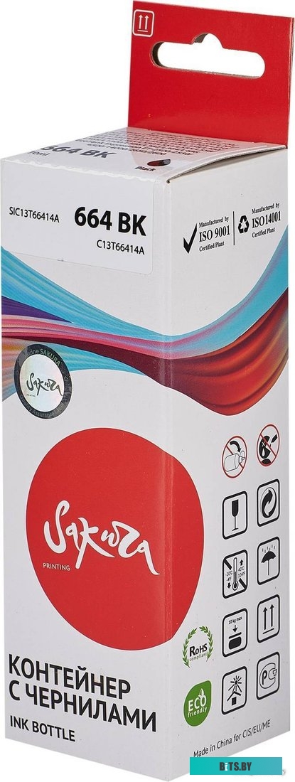 Чернила Sakura Printing SIC13T66414A (аналог Epson 664 BK)