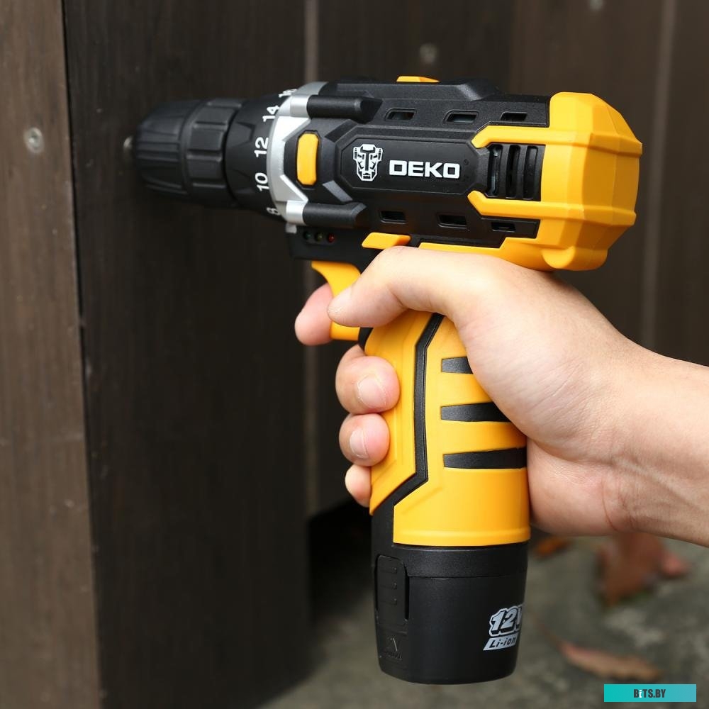 Дрель-шуруповерт Deko DKCD12FU-Li SET 3 063-4173 (с 1-м АКБ, кейс)