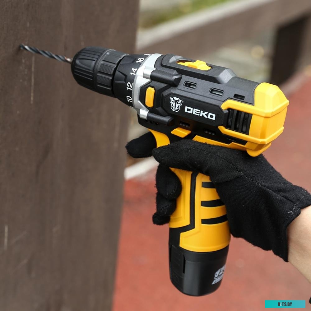 Дрель-шуруповерт Deko DKCD12FU-Li SET 3 063-4173 (с 1-м АКБ, кейс)