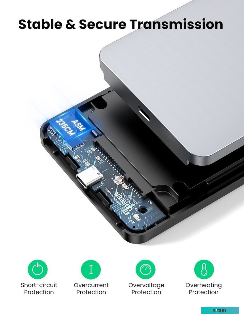 Бокс для жесткого диска Ugreen CM300 <70498>