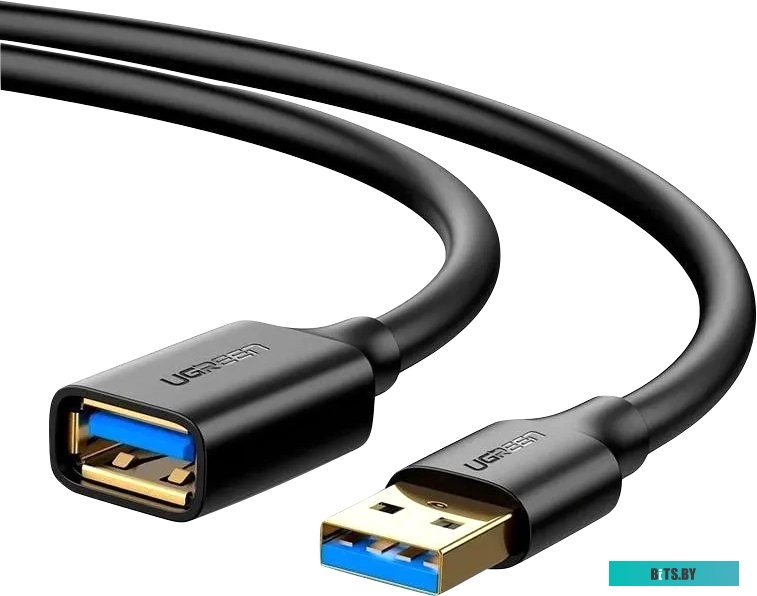 Удлинитель Ugreen US129 30125 USB Type-A - USB Type-A (0.5 м, черный)