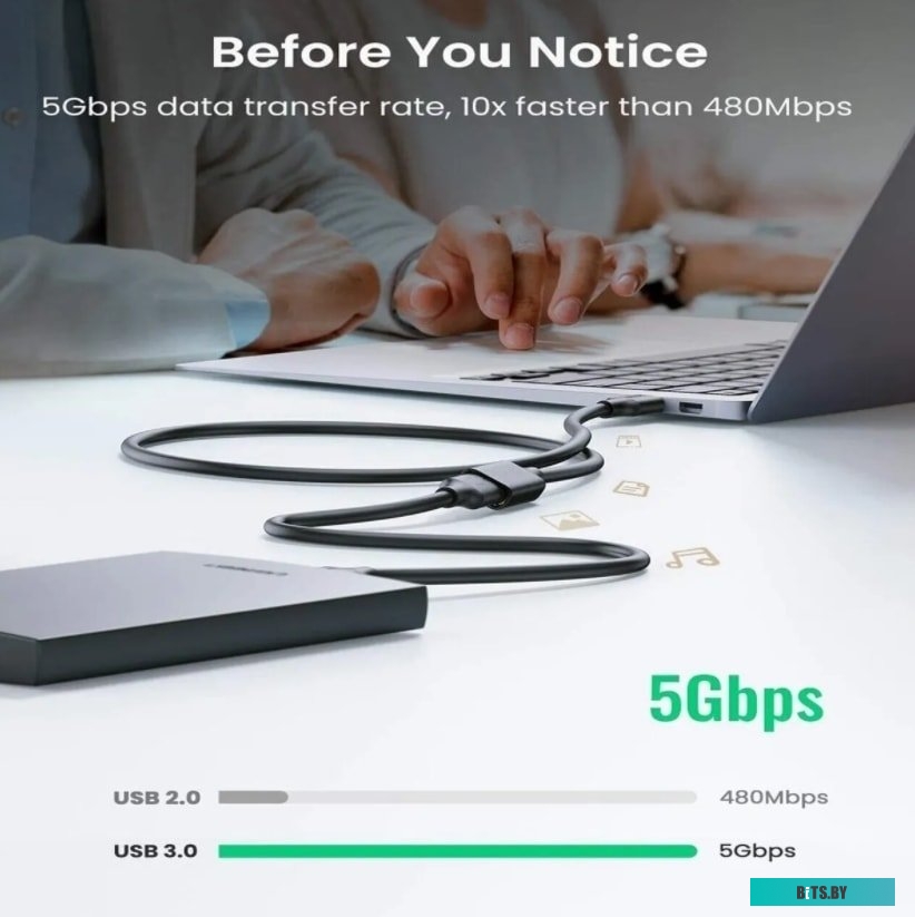 Удлинитель Telecom USB Type-A TUS708-1m (1 м, черный)